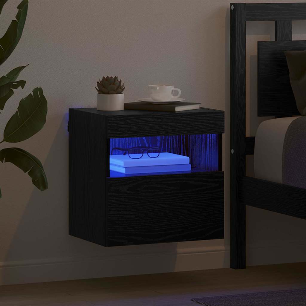 vidaXL Meuble TV mural Chêne noir 40 x 30 x 40 cm Bois d'ingénierie - Image 5