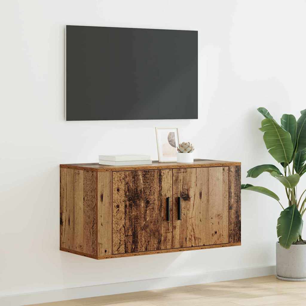vidaXL Meuble TV mural Bois ancien 80 x 34,5 x 40 cm Bois d'ingénierie