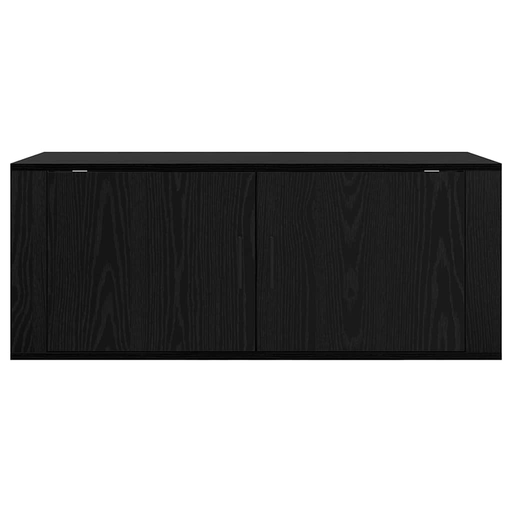 vidaXL Meuble TV mural Chêne noir 100 x 34,5 x 40 cm Bois d'ingénierie - Image 6