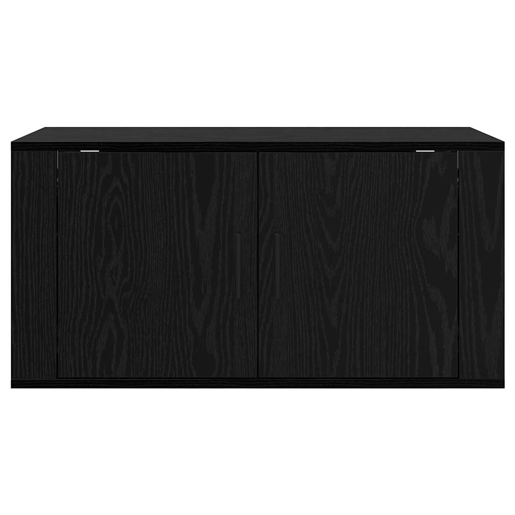 vidaXL Meuble TV mural Chêne noir 80 x 34,5 x 40 cm Bois d'ingénierie - Image 5