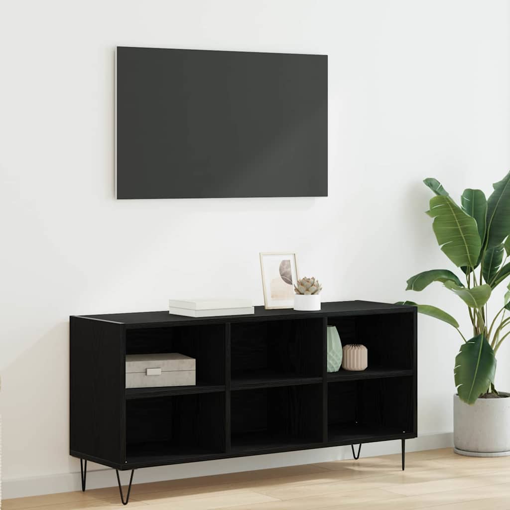 vidaXL Meuble TV Chêne noir 103,5 x 30 x 50 cm Bois d'ingénierie