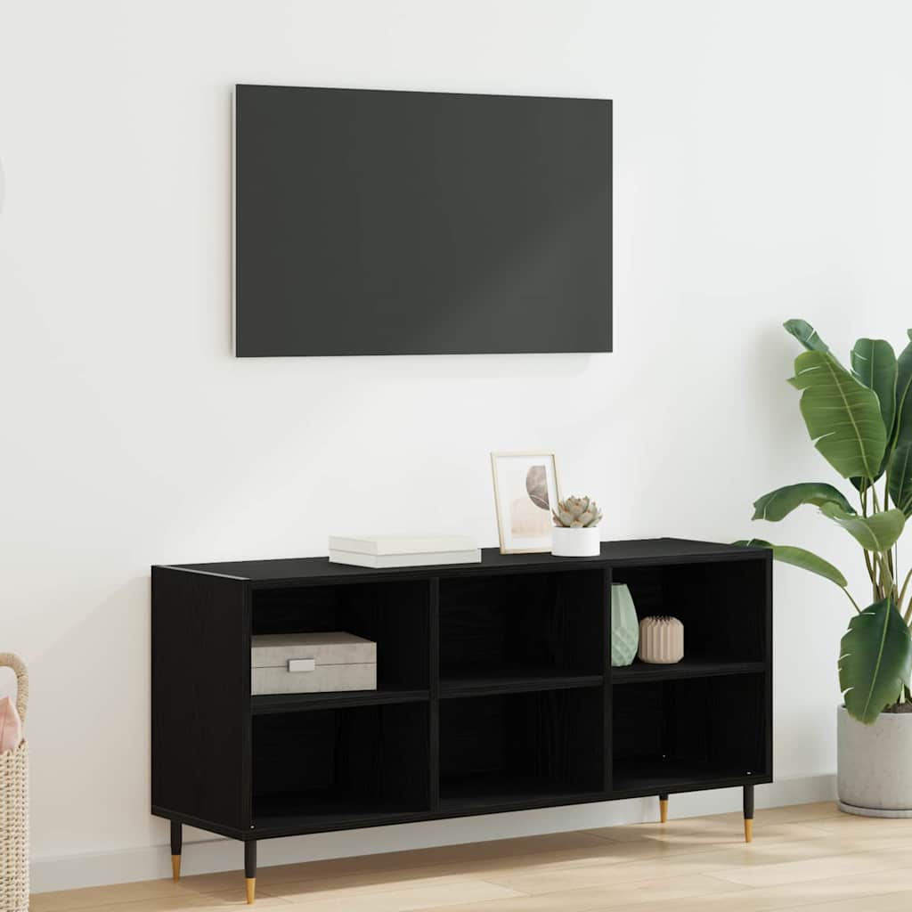 vidaXL Meuble TV Chêne noir 103,5 x 30 x 50 cm Bois d'ingénierie