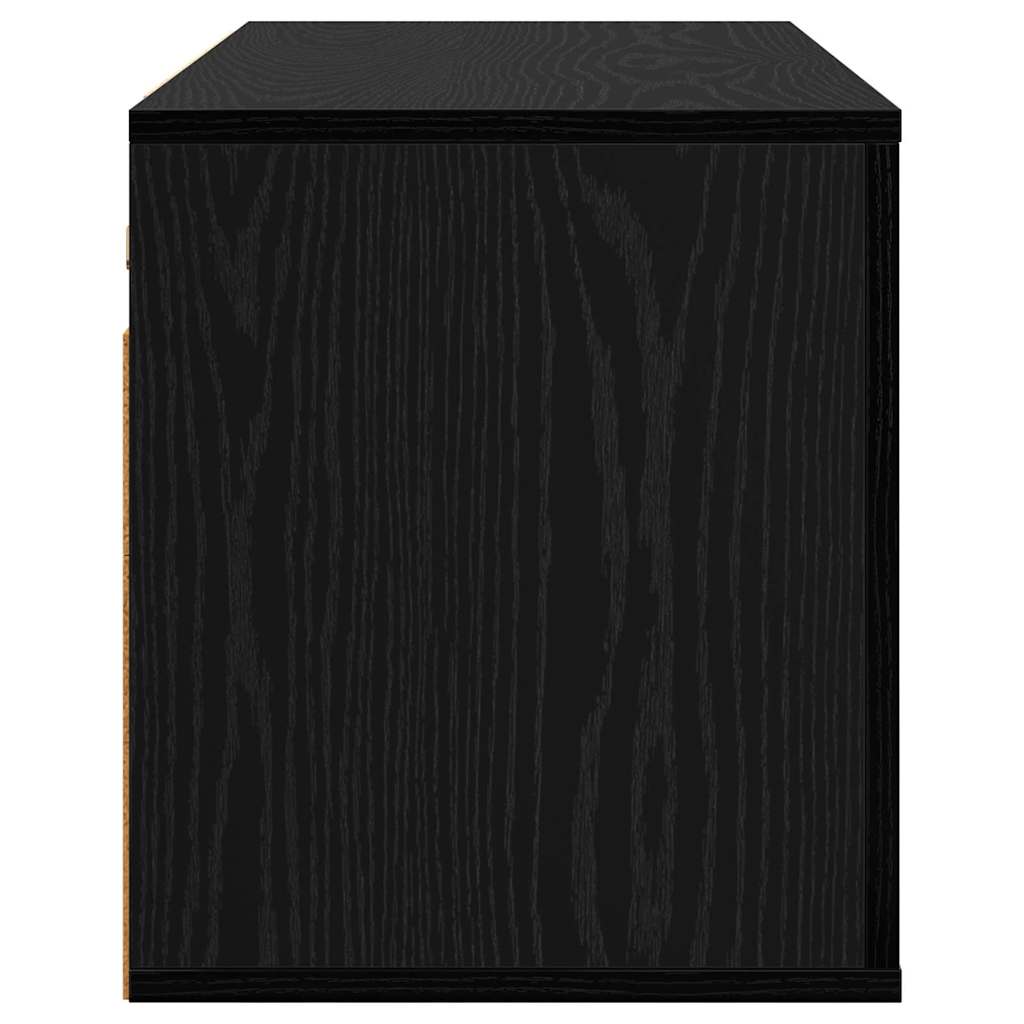 vidaXL Meuble TV mural Chêne noir 80 x 34,5 x 40 cm Bois d'ingénierie - Image 6