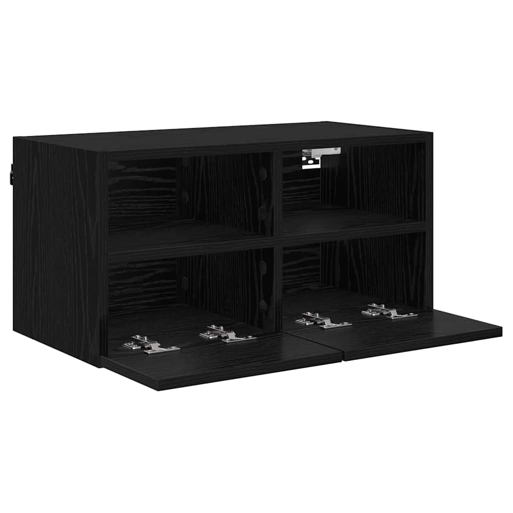 vidaXL Meuble TV mural Chêne noir 60 x 30 x 30 cm Bois d'ingénierie - Image 5