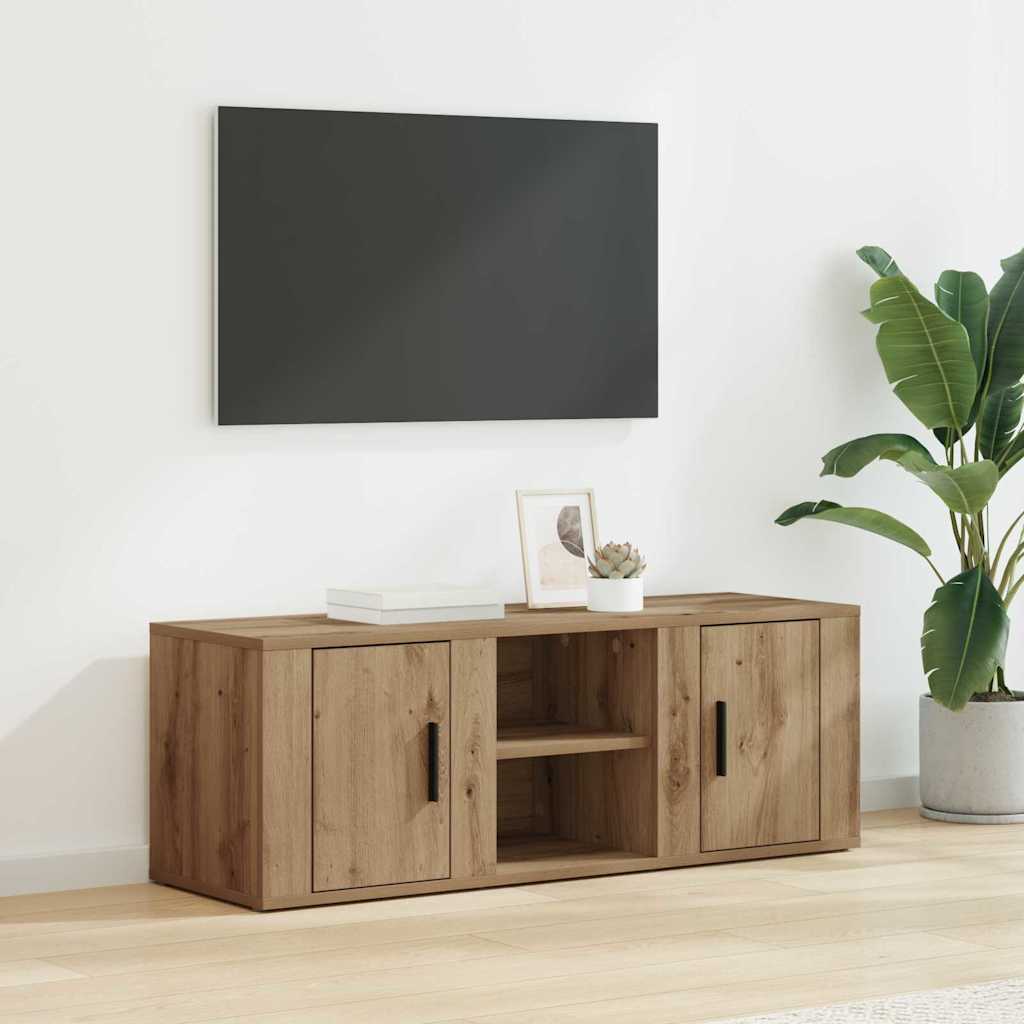 vidaXL Meuble TV Chêne artisanal 100 x 31,5 x 35 cm Bois d'ingénierie