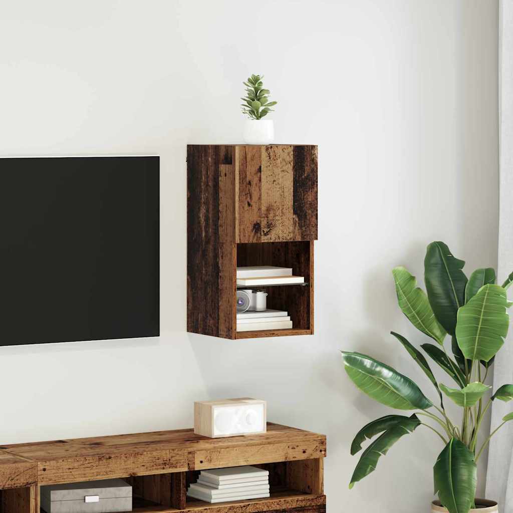 vidaXL Meuble TV mural Bois Ancien 30,5 x 30 x 60 cm Bois d'ingénierie