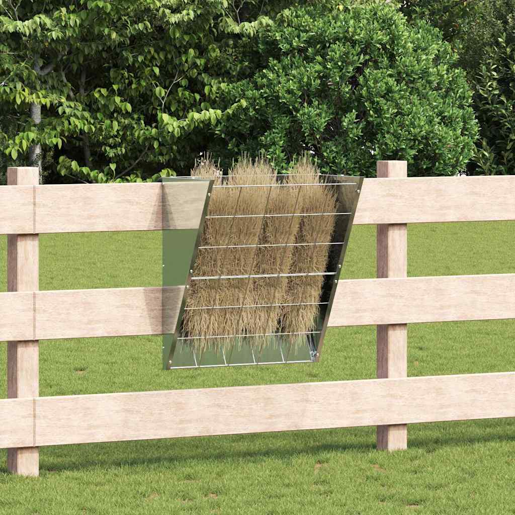 vidaXL Râtelier à foin suspendu Argent 61 x 33 x 66 cm Acier galvanisé