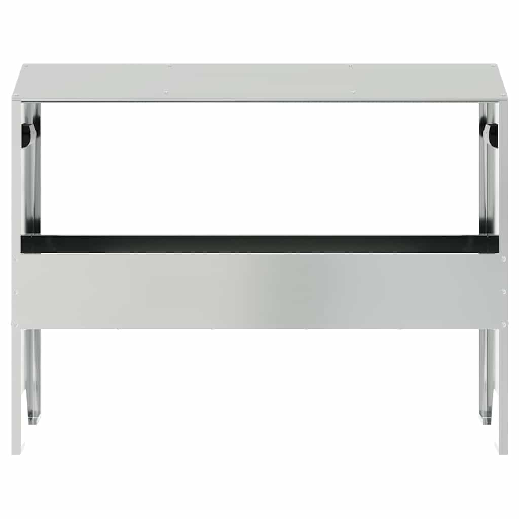 vidaXL Trough d'alimentation pour le bétail Argent 79 x 35 x 62 cm - Image 5