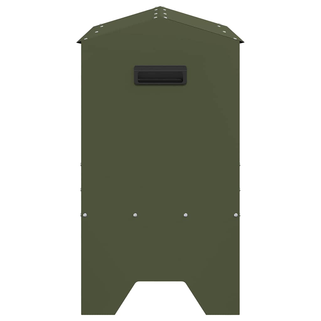vidaXL Trough d'alimentation pour le bétail Vert olive 79 x 35 x 62 cm - Image 6