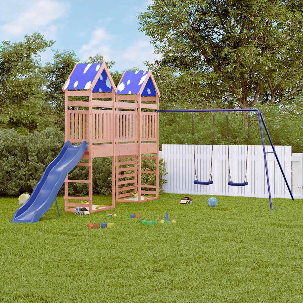 vidaXL Parque infantil de exterior madera maciza Douglas3156935