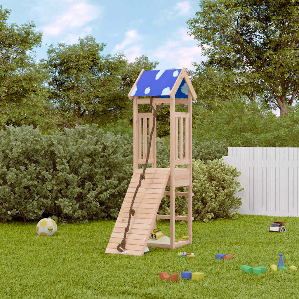 vidaXL Parque infantil de exterior de madera maciza de pino