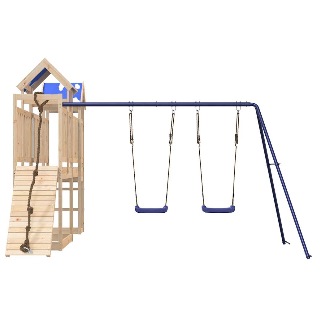 vidaXL Parque infantil de exterior de madera maciza de pino - Image 3