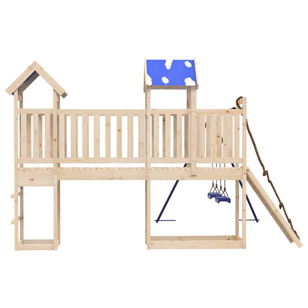 vidaXL Parque infantil de exterior de madera maciza de pino - Image 6