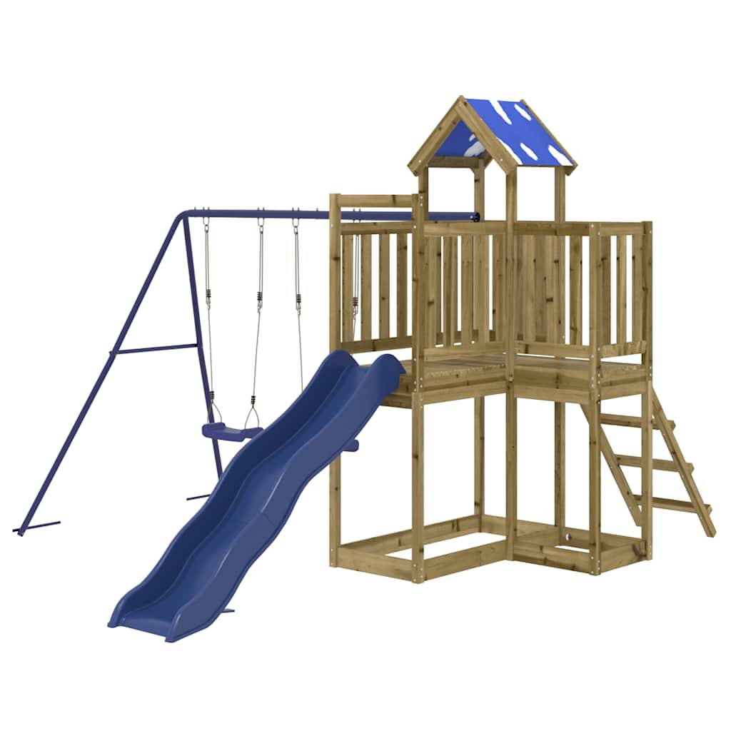 vidaXL Parque infantil de exterior madera de pino impregnada - Image 3