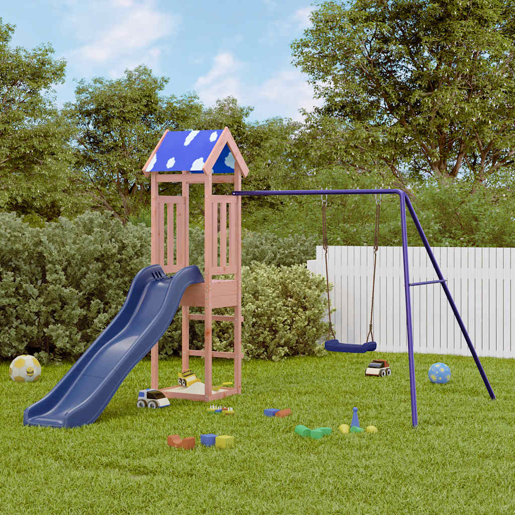 vidaXL Parque infantil de exterior madera maciza de abeto Douglas