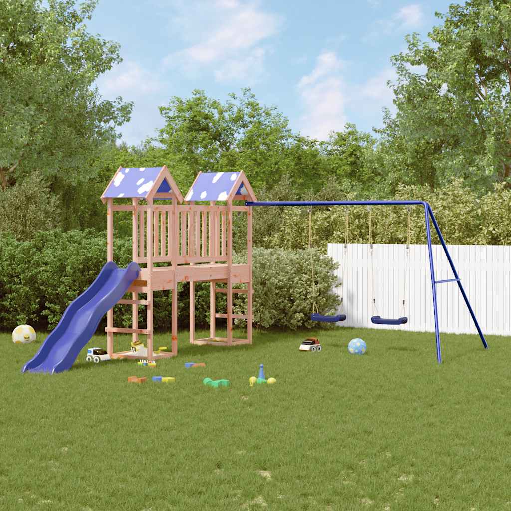 vidaXL Parque infantil de exterior madera maciza de abeto Douglas