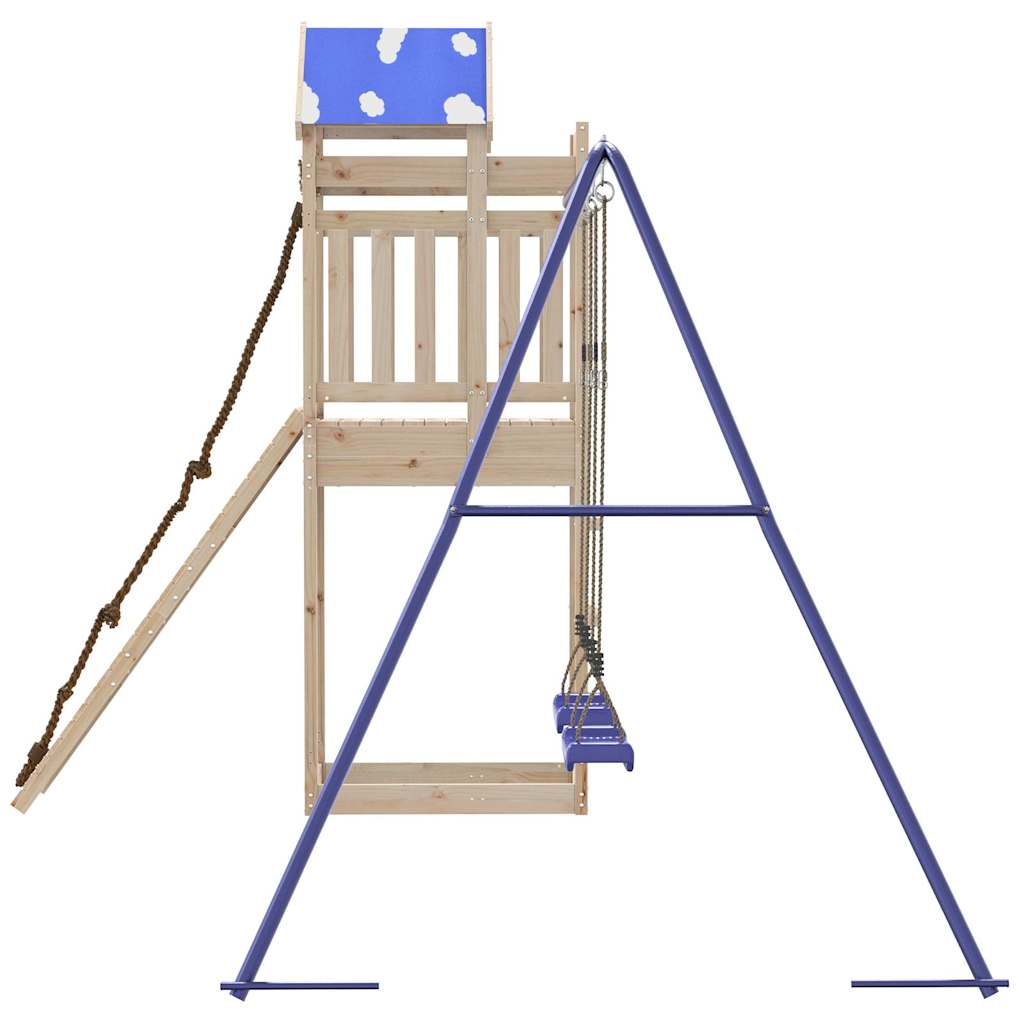 vidaXL Parque infantil de exterior de madera maciza de pino - Image 6