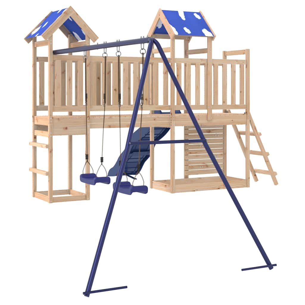 vidaXL Parque infantil de exterior de madera maciza de pino - Image 3