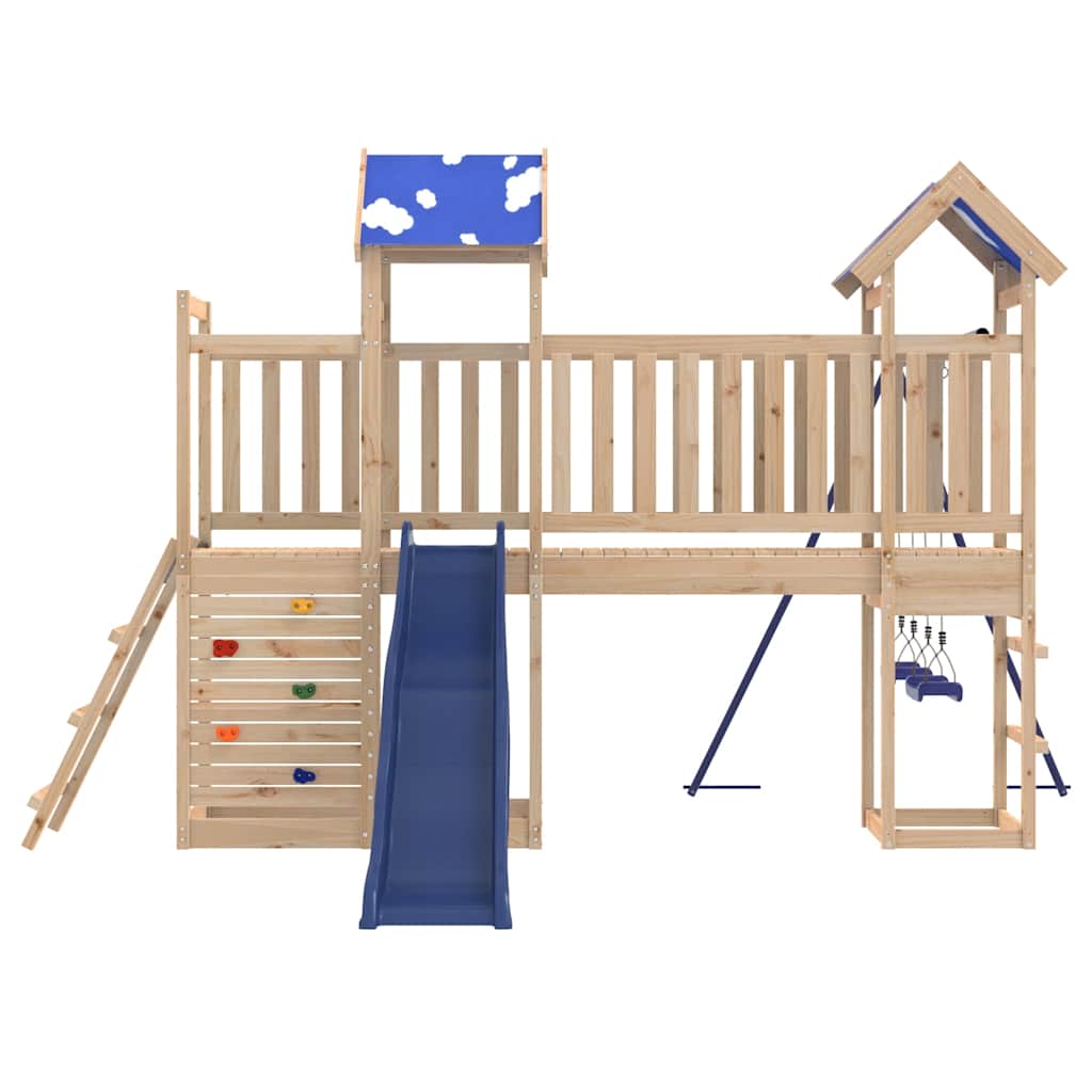 vidaXL Parque infantil de exterior de madera maciza de pino - Image 5