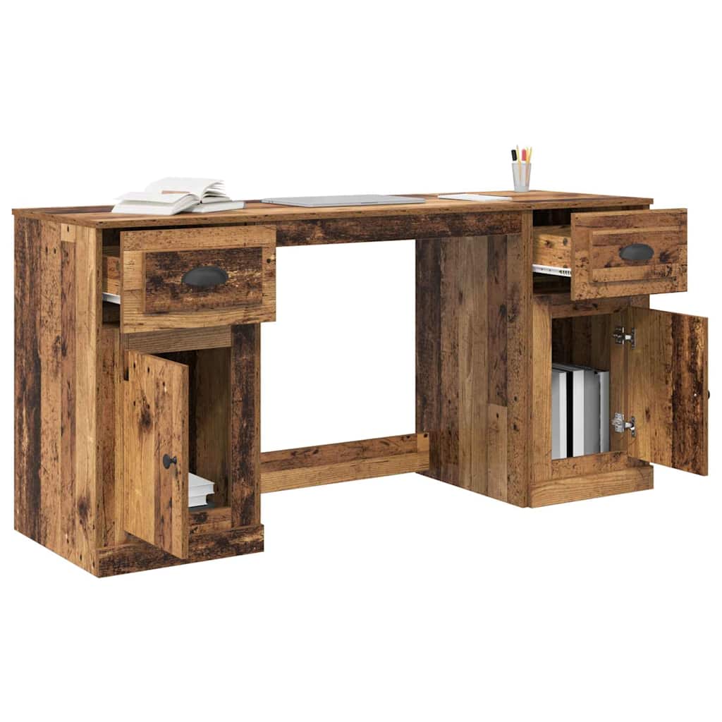 vidaXL Escritorio con armario Madera Vieja 154,5 x 50 x 75 cm - Image 4