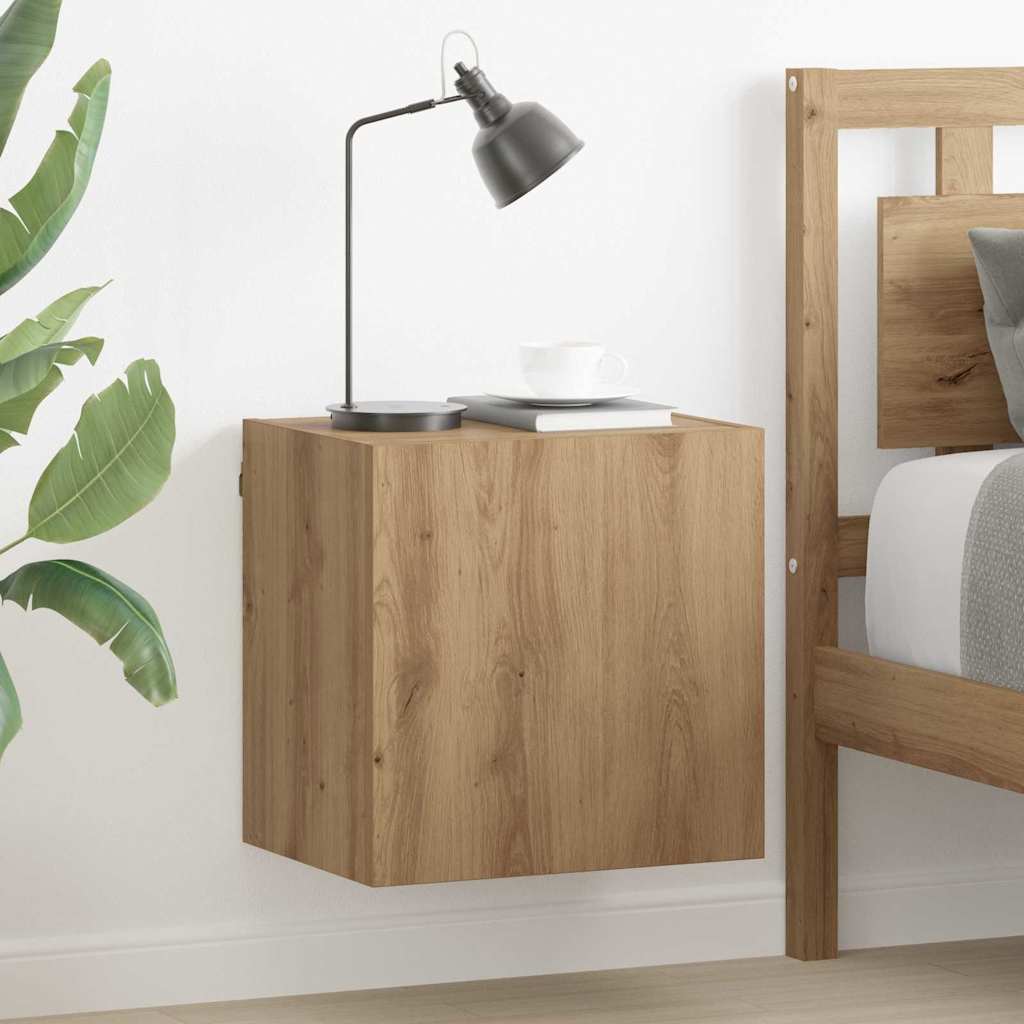 vidaXL Gabinetes de pared para TV 2 pcs Roble artesanal 40,5x30x40cm