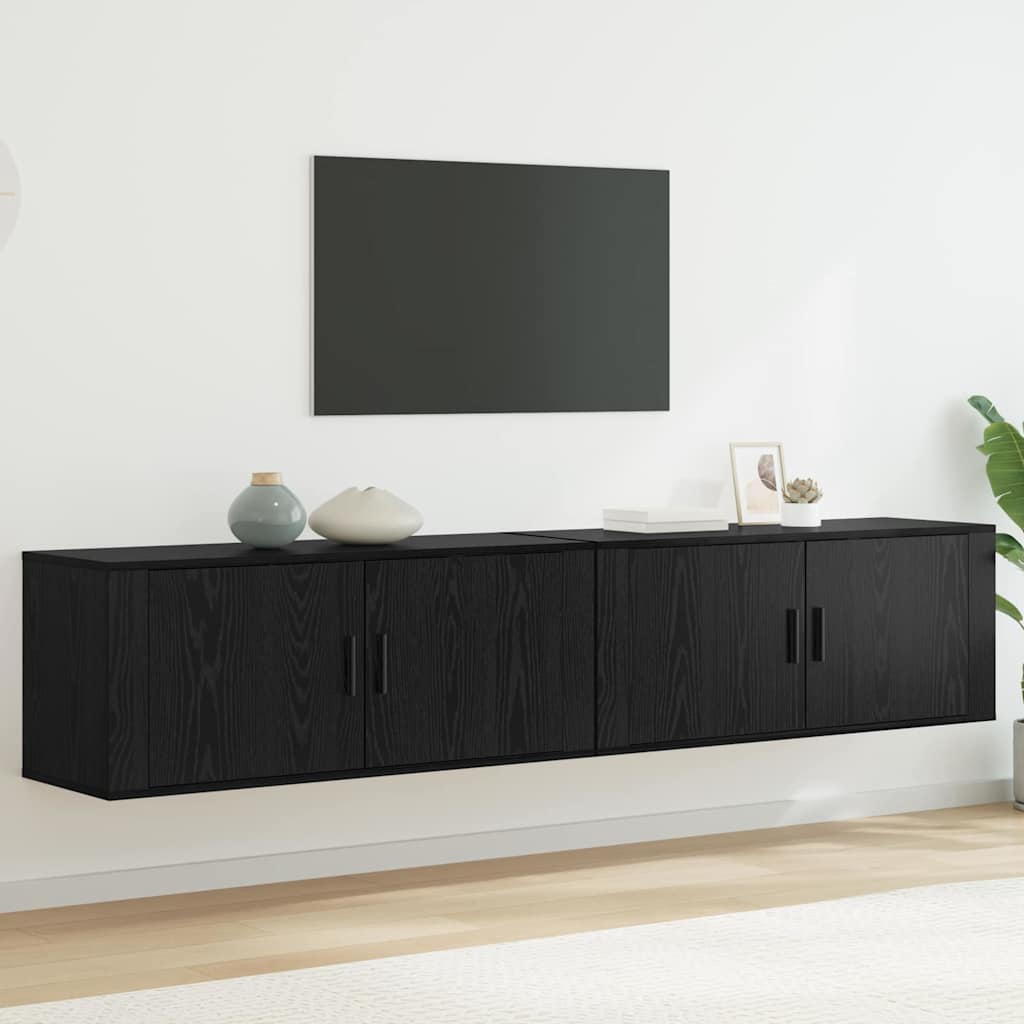 vidaXL Juego de Muebles para Televisión Montados en la Pared 2 pcs