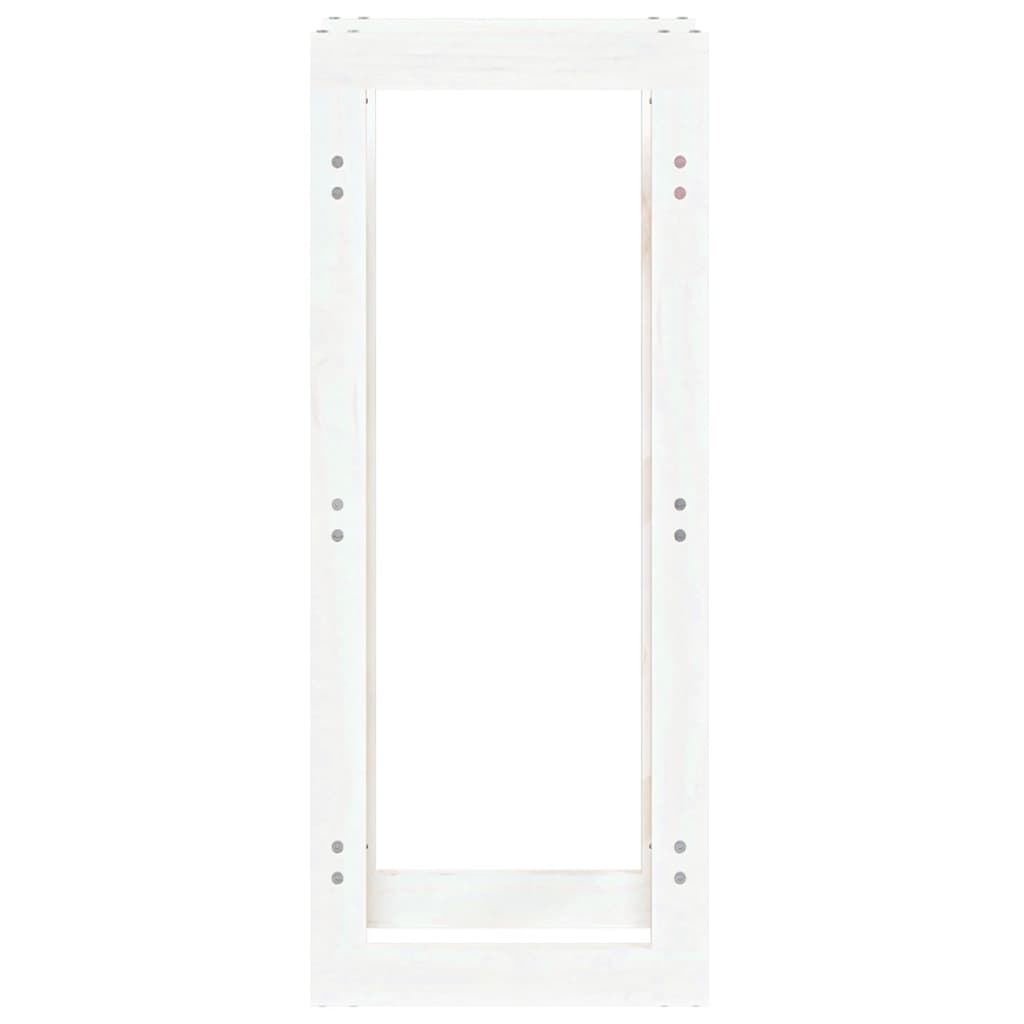 vidaXL Kaminholzregal Weiß 41x25x100 cm Massivholz Kiefer - Image 5