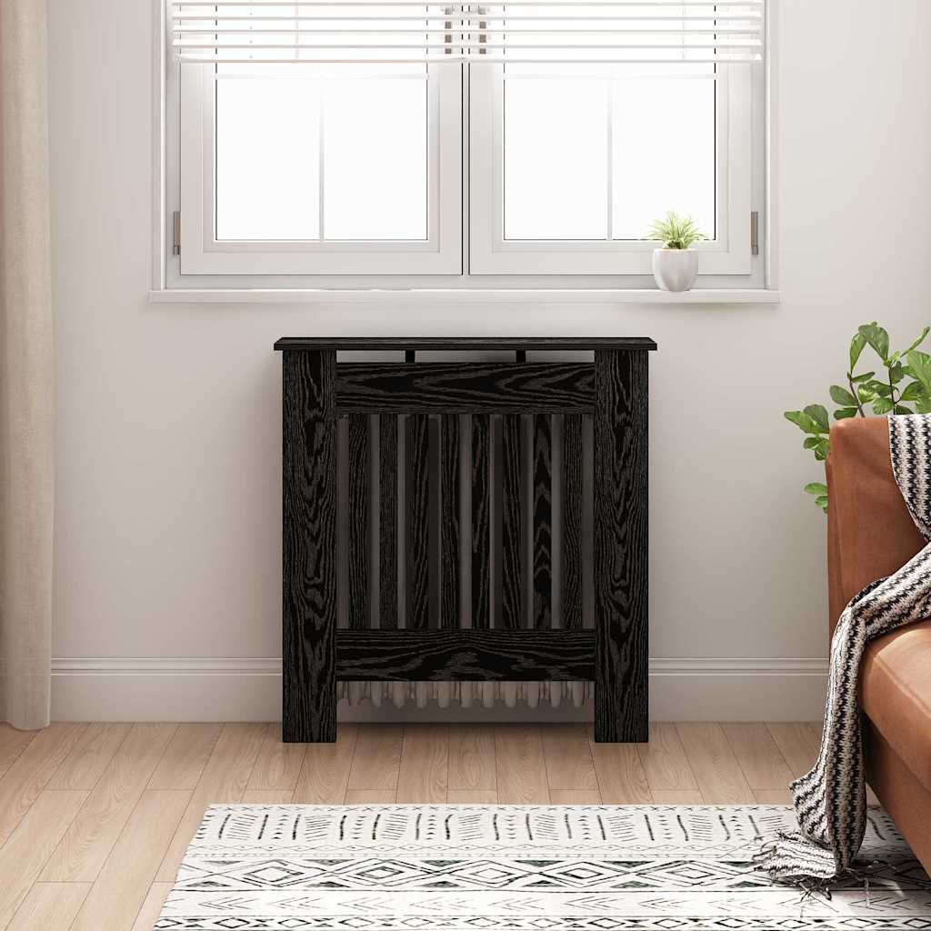 vidaXL Heizkörperabdeckung Schwarz Eichen-Optik 78 x 19 x 81,5 cm