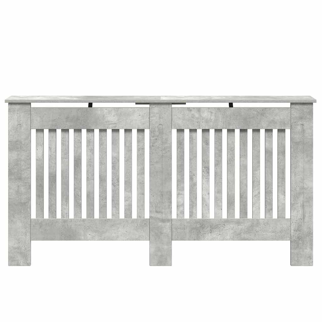 vidaXL Heizkörperabdeckung Beton Grau 152 x 19 x 81,5 cm Holzwerkstoff - Image 4