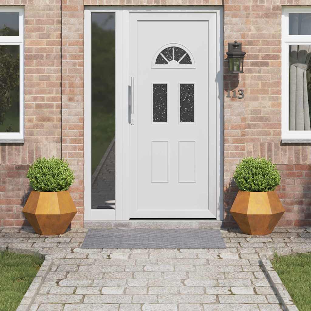 vidaXL Pflanzkübel 2 pcs Rostig 50 x 50 x 40 cm Wetterfeststahl