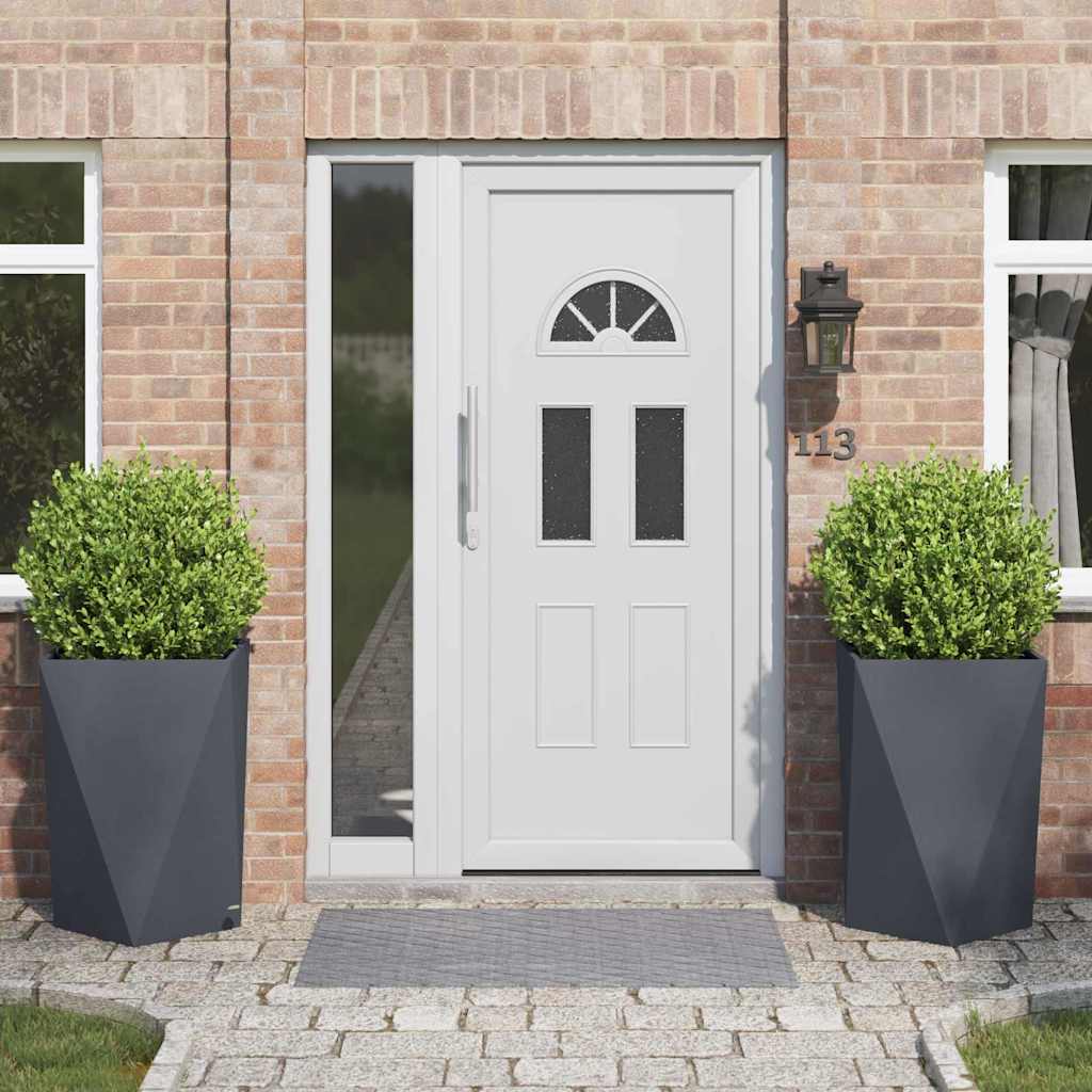 vidaXL Pflanzkübel 2 pcs Anthrazit 50 x 50 x 75 cm Stahl