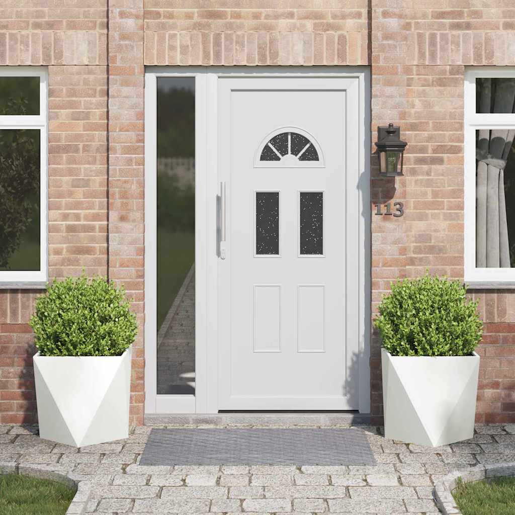 vidaXL Pflanzkübel 2 pcs Weiß 50 x 50 x 50 cm Stahl