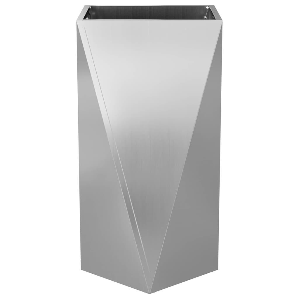 vidaXL Pflanzkübel 2 pcs Silber 40 x 40 x 75 cm Verzinkter Stahl - Image 6