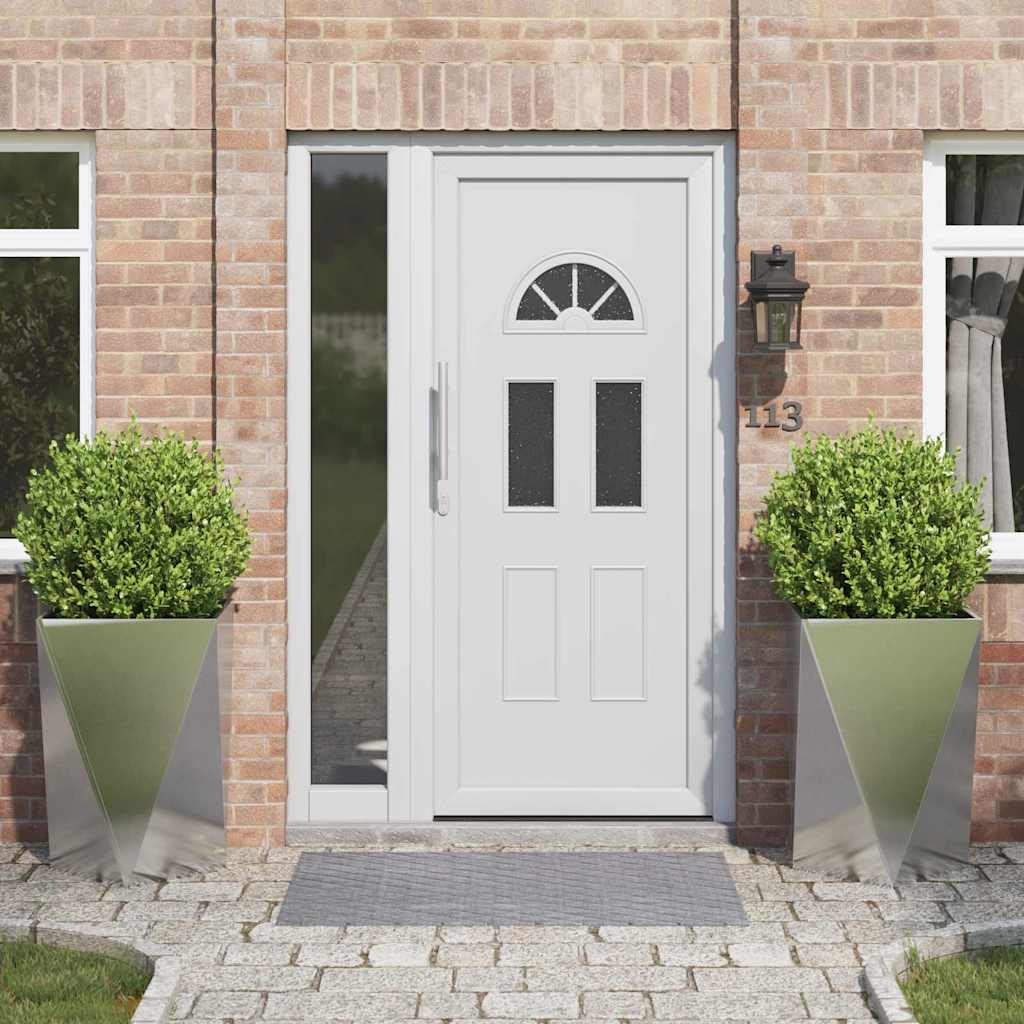 vidaXL Pflanzkübel 2 pcs Silber 50 x 50 x 75 cm Edelstahl