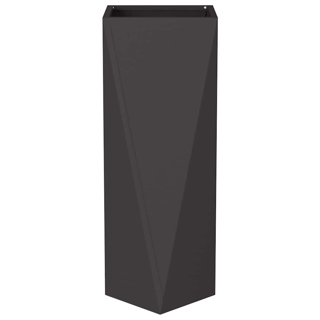 vidaXL Pflanzkübel 2 pcs Schwarz 30 x 30 x 75 cm Stahl - Image 6