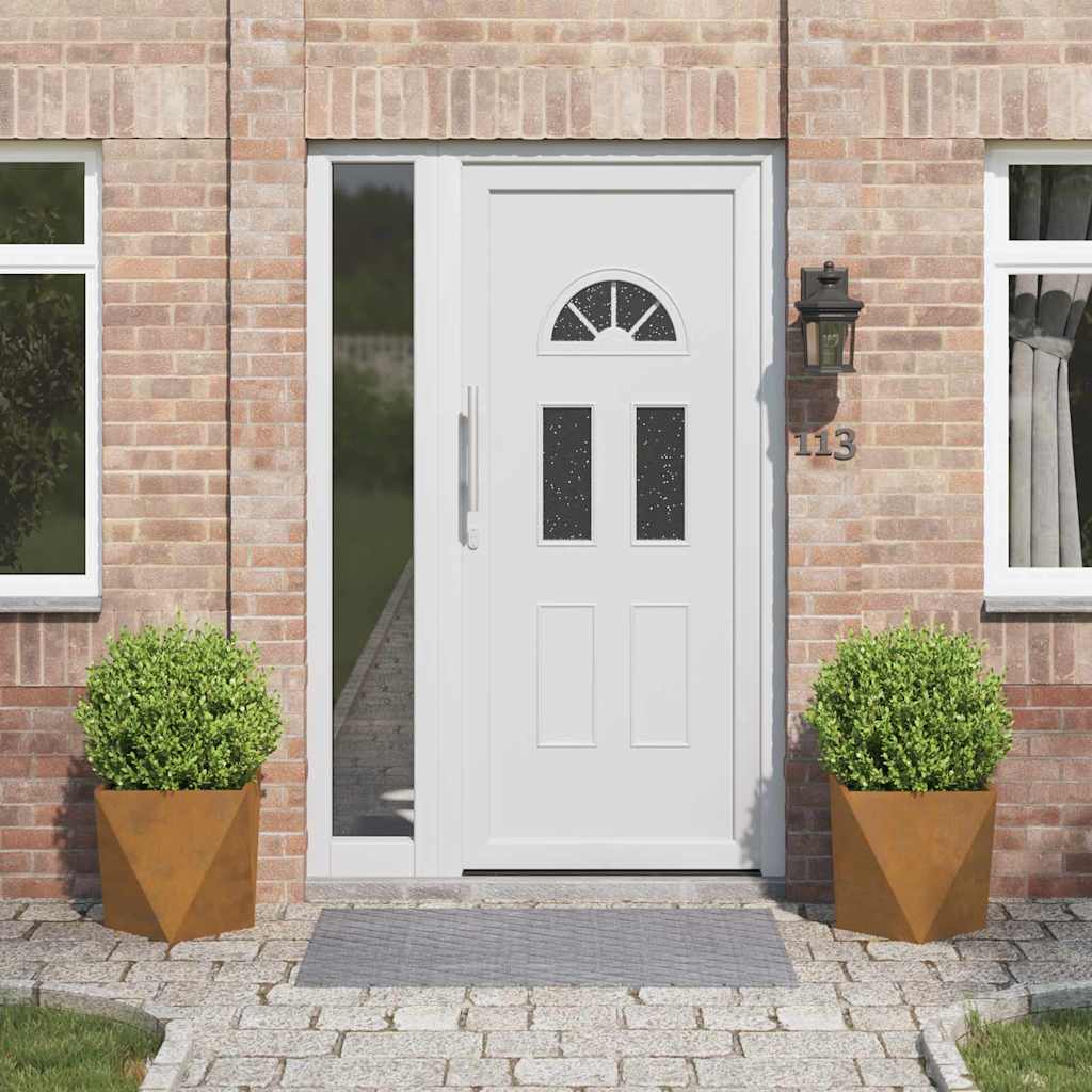 vidaXL Pflanzkübel 2 pcs Rostig 40 x 40 x 40 cm Wetterfeststahl