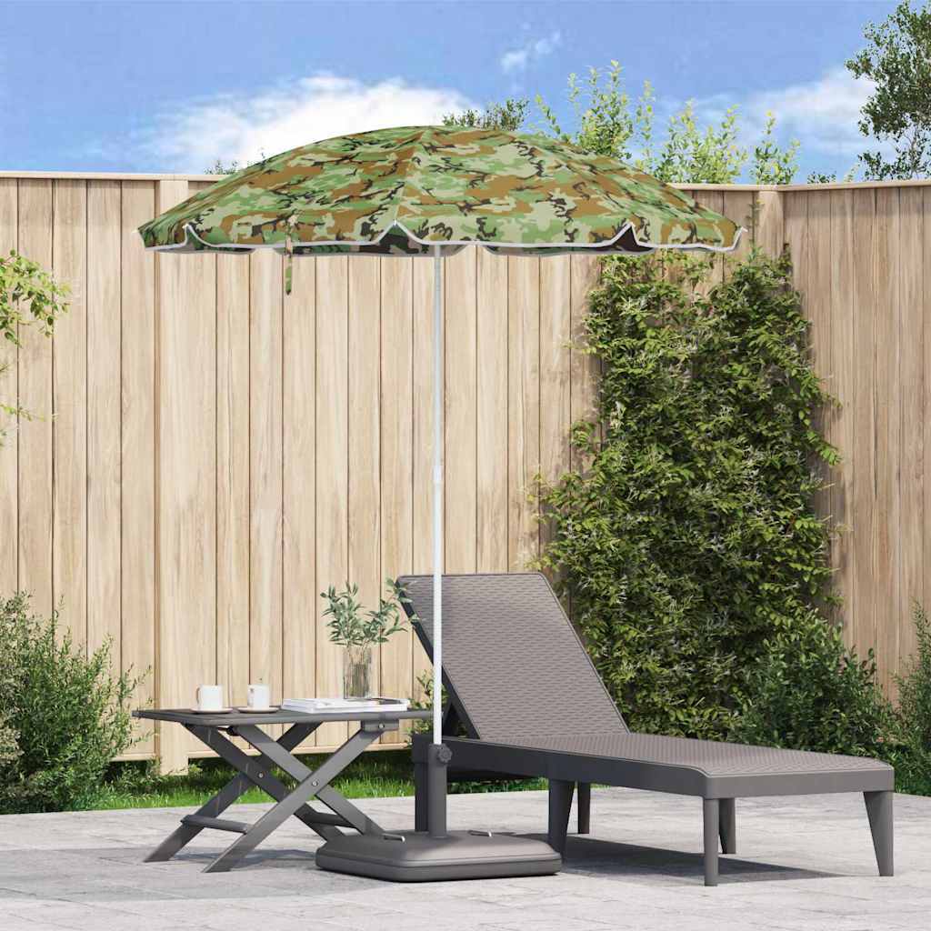 vidaXL Strandparasol Grün 206 x 206 x 212 cm Polyester und Metall