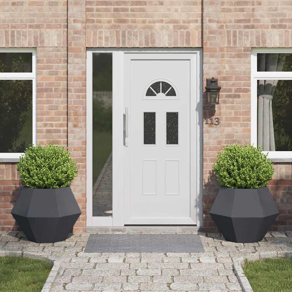 vidaXL Pflanzkübel 2 pcs Anthrazit 75 x 75 x 60 cm Stahl