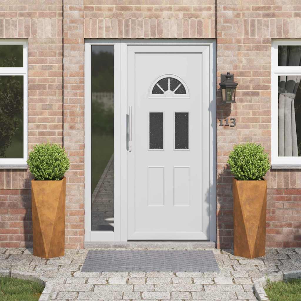 vidaXL Pflanzkübel 2 pcs Rostig 30 x 30 x 75 cm Wetterfeststahl