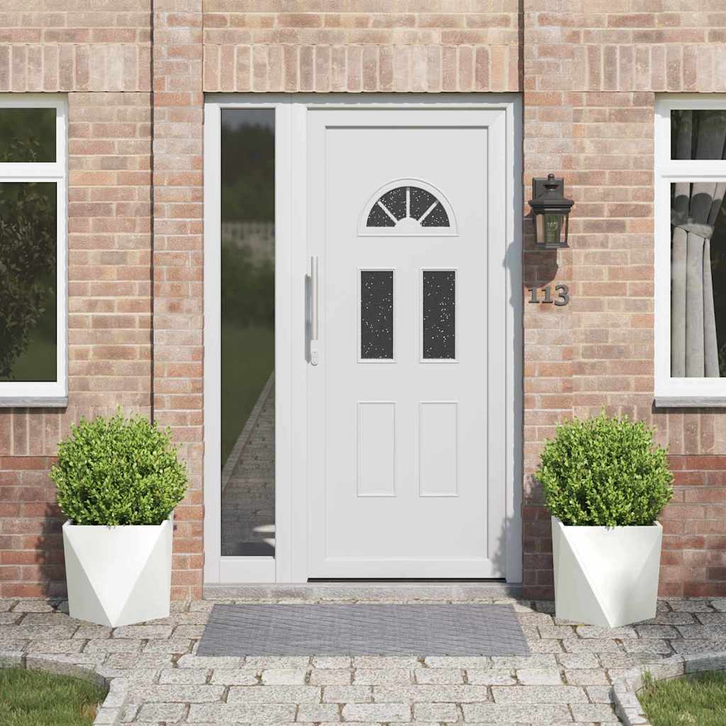 vidaXL Pflanzkübel 2 pcs Weiß 40 x 40 x 40 cm Stahl