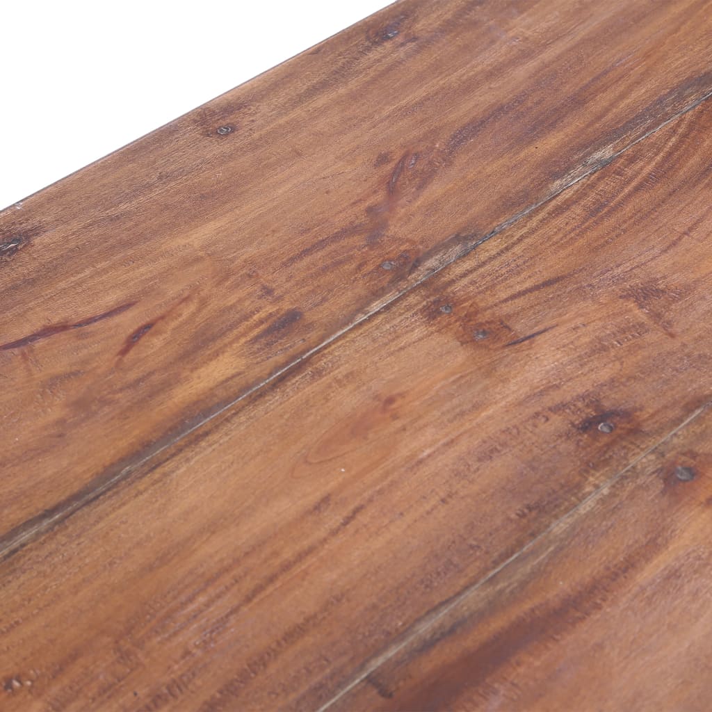 vidaXL Schreibtisch mit Schubladen Weiß 117x57x75 cm Altholz Massiv - Image 6