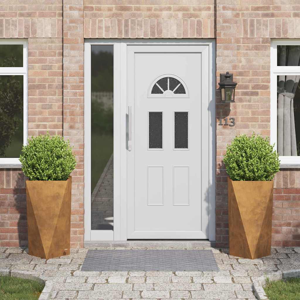 vidaXL Pflanzkübel 2 pcs Rostig 40 x 40 x 75 cm Wetterfeststahl