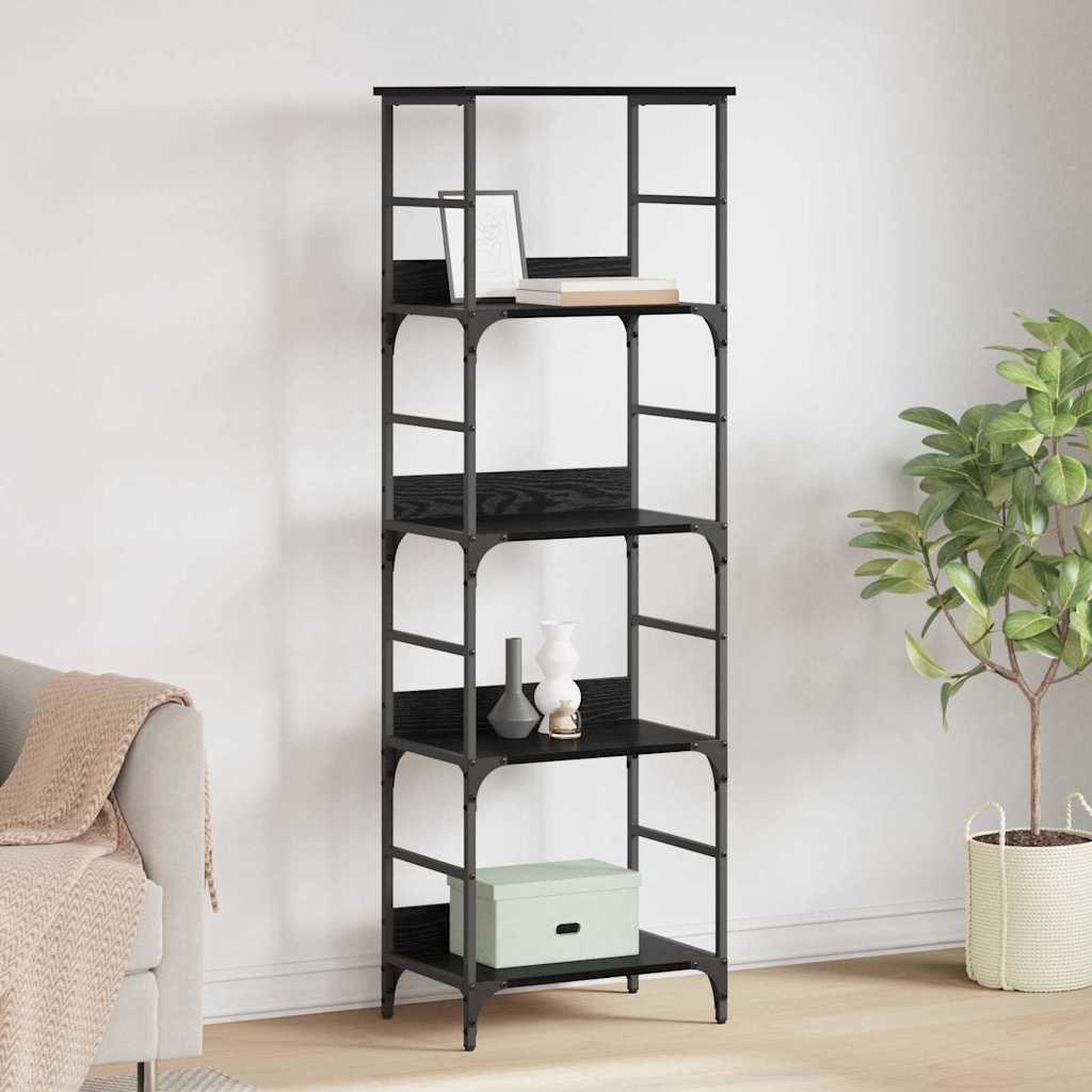 vidaXL Bücherregal Schwarz Eichen-Optik 50 x 33 x 153 cm Holzwerkstoff