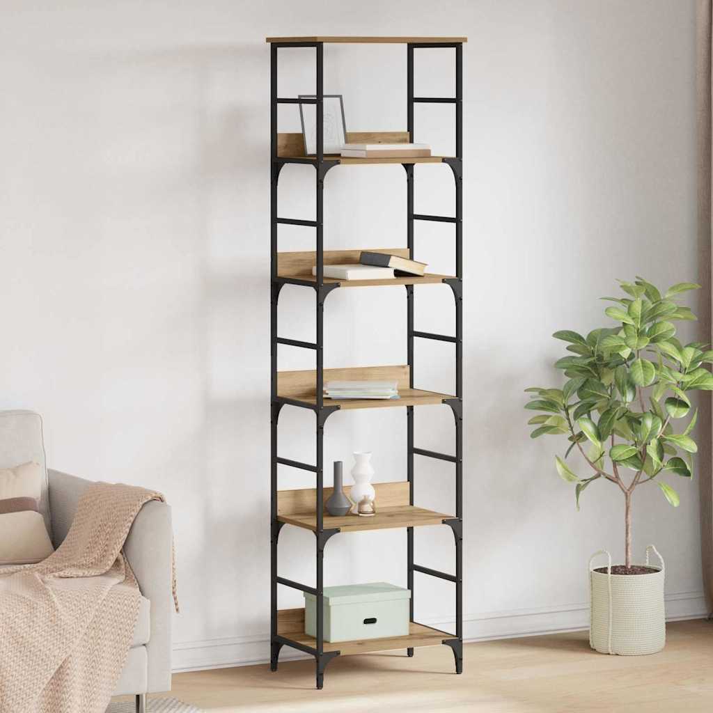 vidaXL Bücherregal Artisan-Eiche 50 x 33 x 188,5 cm Holzwerkstoff