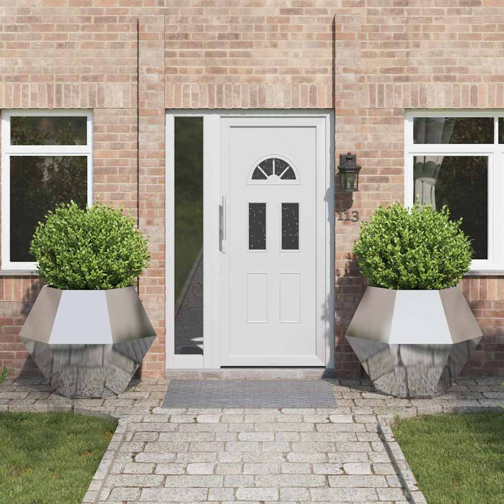 vidaXL Pflanzkübel 2 pcs Silber 100 x 100 x 80 cm Verzinkter Stahl