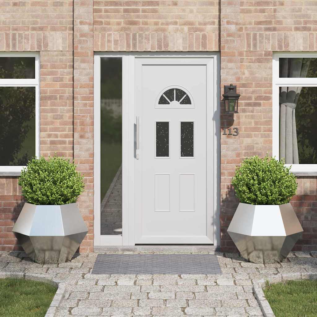 vidaXL Pflanzkübel 2 pcs Silber 75 x 75 x 60 cm Verzinkter Stahl