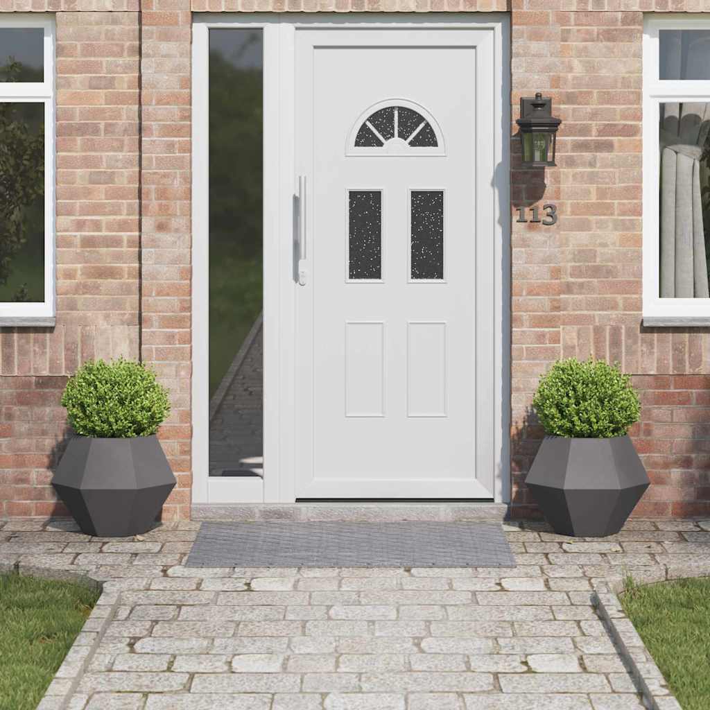 vidaXL Pflanzkübel 2 pcs Schwarz 50 x 50 x 40 cm Stahl