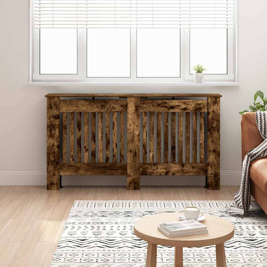 vidaXL Heizkörperabdeckung Geräucherte Eiche 152 x 19 x 81,5 cm