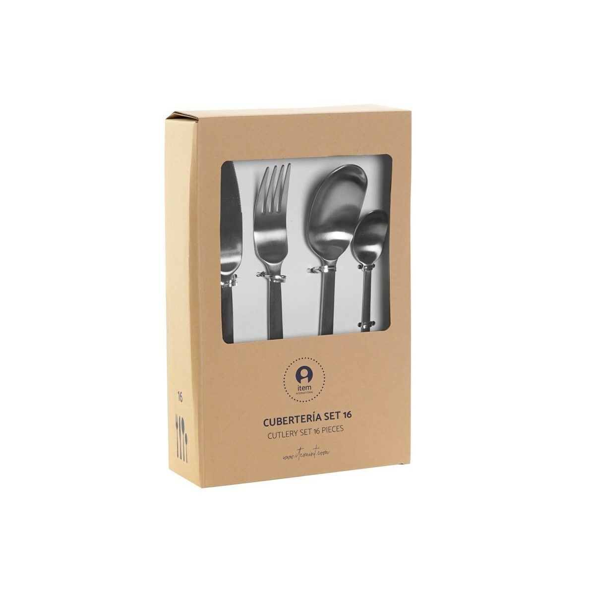 Posate DKD Home Decor Dorato Argentato Acciaio inossidabile 16 Pezzi 6 x 2 x 22,8 cm