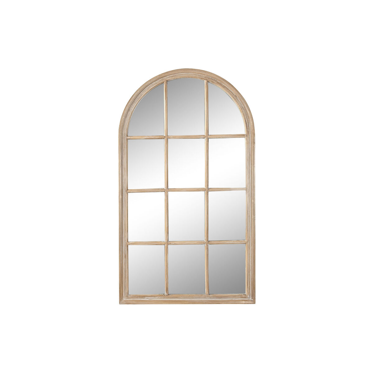 Specchio da parete Home ESPRIT Naturale Finestra Decapaggio 80 x 4 x 140 cm